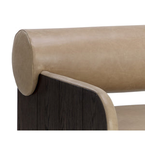 Coburn Lounge Chair - Dark Brown - Sahara Sand Leather