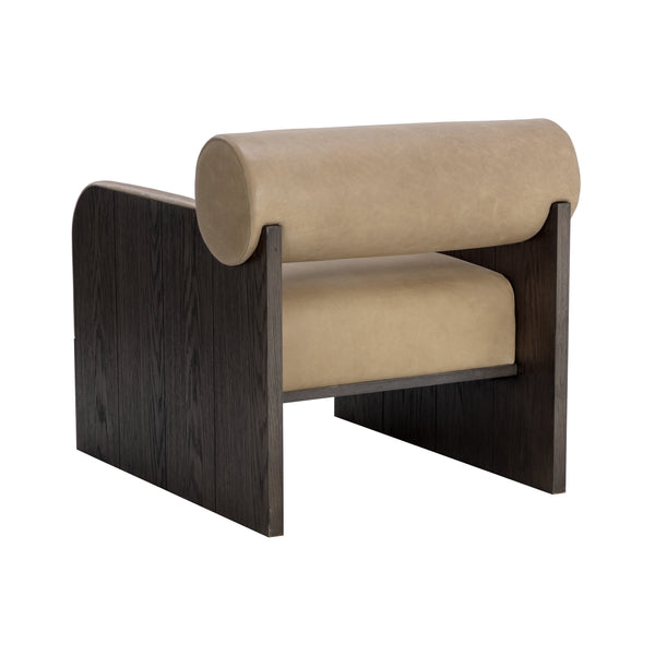Coburn Lounge Chair - Dark Brown - Sahara Sand Leather