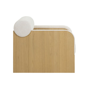 Coburn Lounge Chair - Rustic Oak - Eclipse White