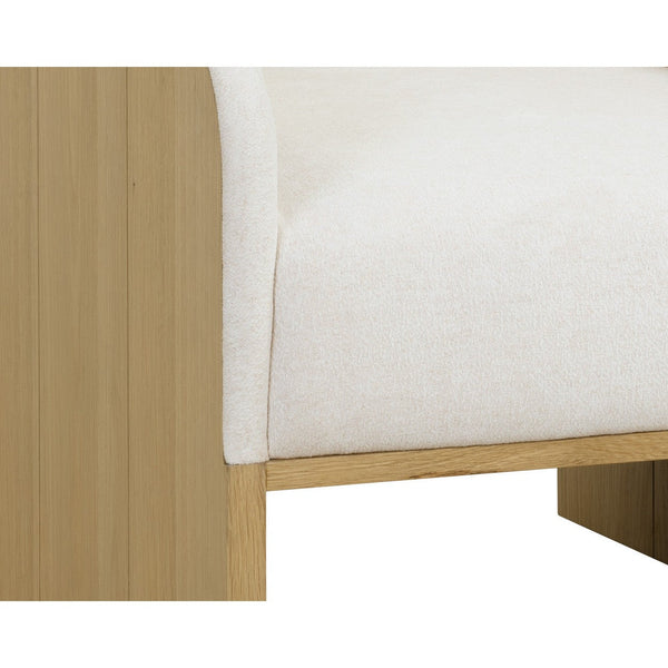 Coburn Lounge Chair - Rustic Oak - Eclipse White