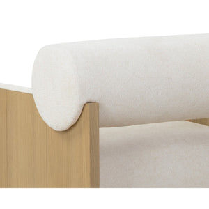 Coburn Lounge Chair - Rustic Oak - Eclipse White