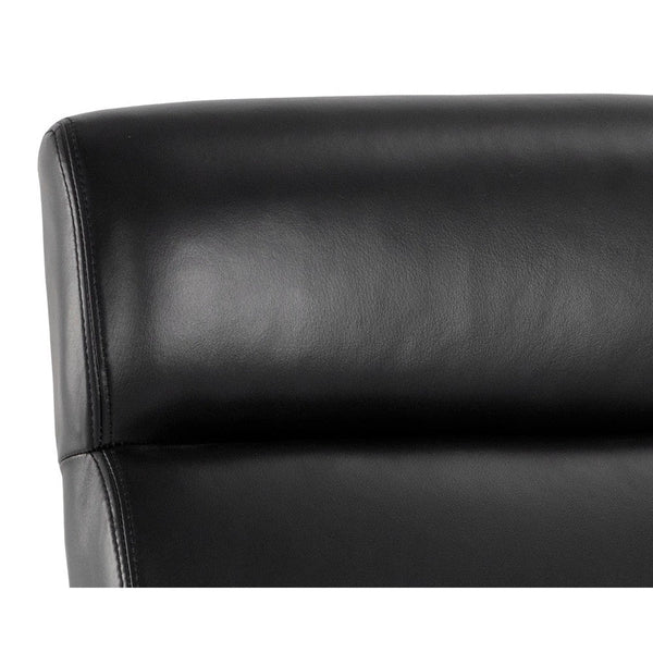 Collin Office Chair - Brown - Cortina Black Leather