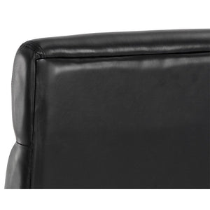 Collin Office Chair - Brown - Cortina Black Leather