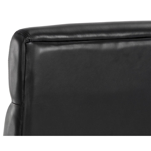 Collin Office Chair - Brown - Cortina Black Leather