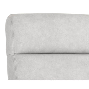 Collin Office Chair - Brown - Saloon Light Grey Leather