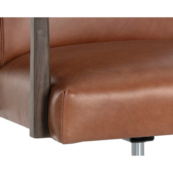 Collin Office Chair - Brown - Shalimar Tobacco Leather