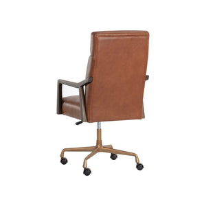 Collin Office Chair - Brown - Shalimar Tobacco Leather