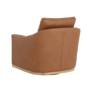 Corbin Swivel Lounge Chair - Aline Butternut Leather