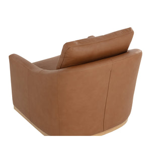 Corbin Swivel Lounge Chair - Aline Butternut Leather