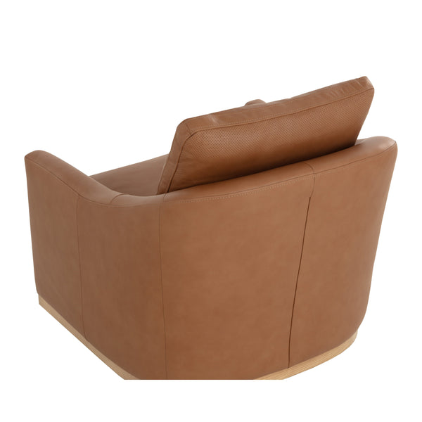 Corbin Swivel Lounge Chair - Aline Butternut Leather