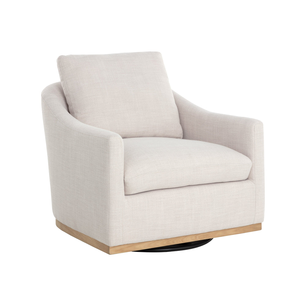 Corbin Swivel Lounge Chair - Effie Linen