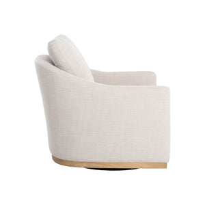 Corbin Swivel Lounge Chair - Effie Linen