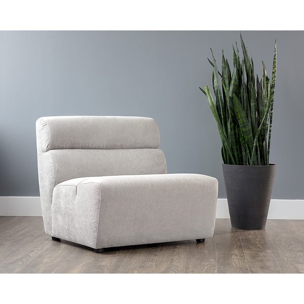 Cornell Modular Armless Chair - Polo Club Stone