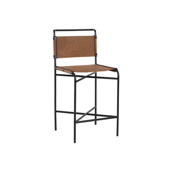 Corrigan Counter Stool - Cognac Leather