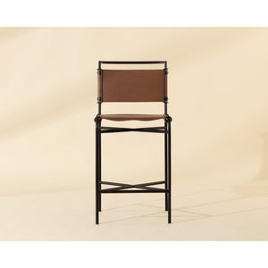 Corrigan Counter Stool - Cognac Leather