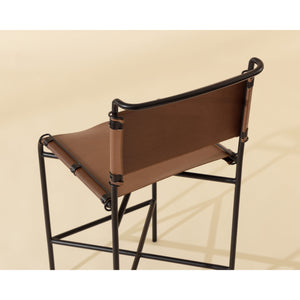 Corrigan Counter Stool - Cognac Leather