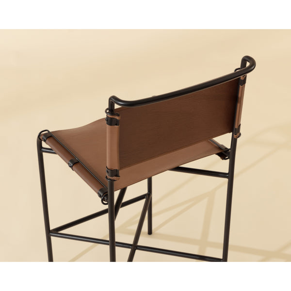 Corrigan Counter Stool - Cognac Leather