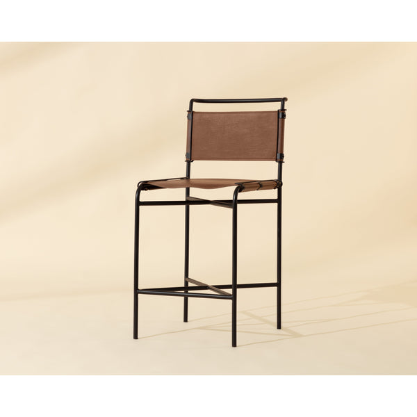 Corrigan Counter Stool - Cognac Leather