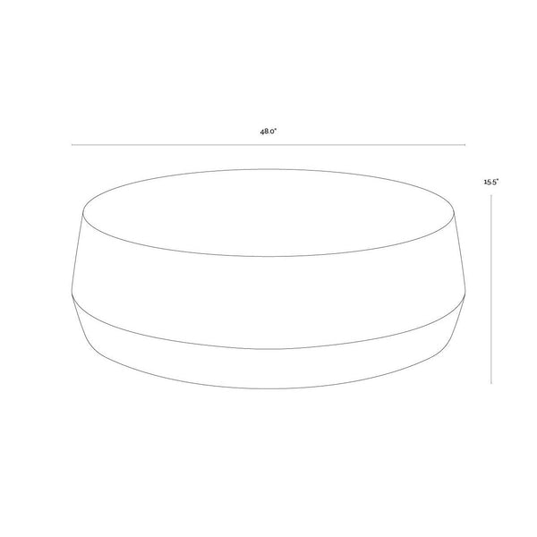 Creed Coffee Table Large - Antique Gold