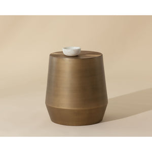 Creed End Table - Antique Gold