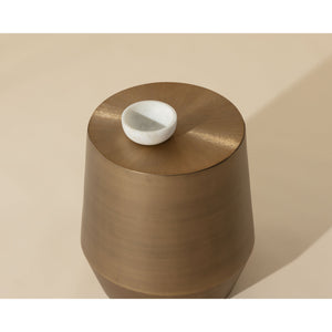 Creed End Table - Antique Gold