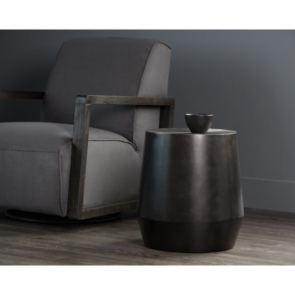 Creed End Table - Gunmetal