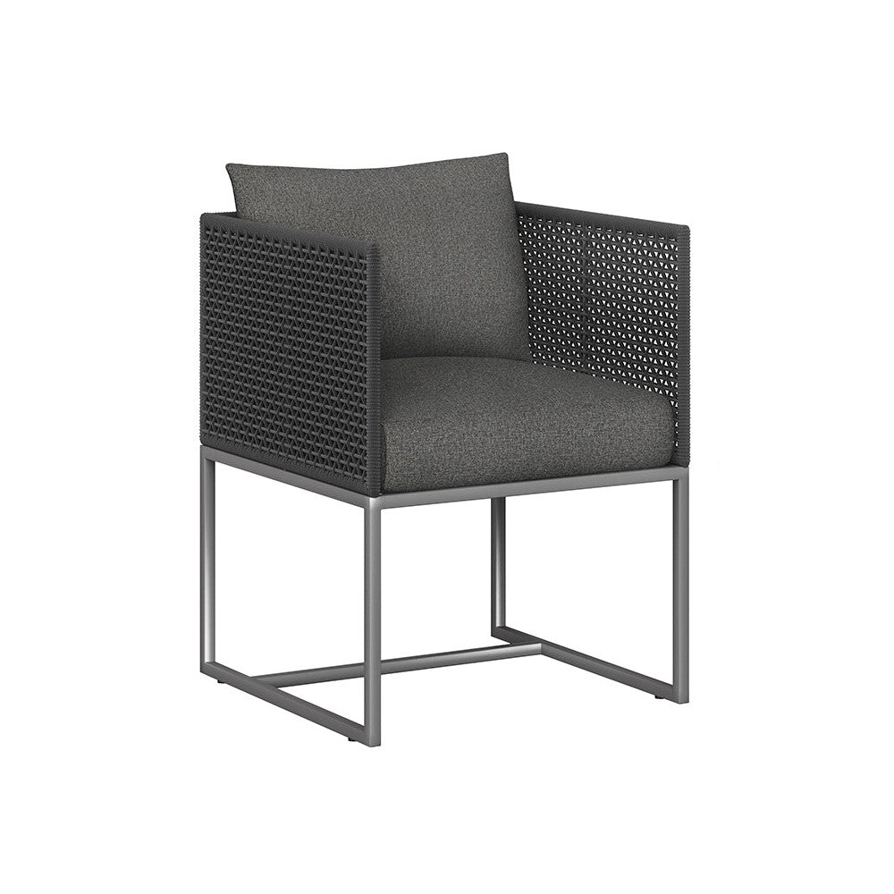 Crete Dining Armchair - Dark Grey - Gracebay Grey