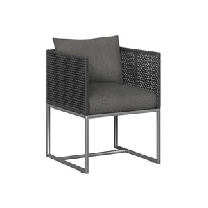 Crete Dining Armchair - Dark Grey - Gracebay Grey