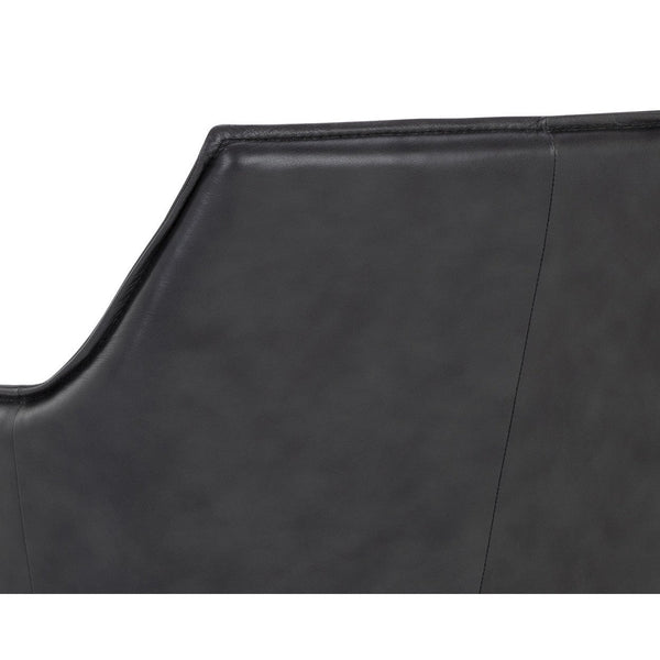 Crosby Swivel Lounge Chair - Alpine Black Leather