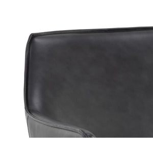 Crosby Swivel Lounge Chair - Alpine Black Leather