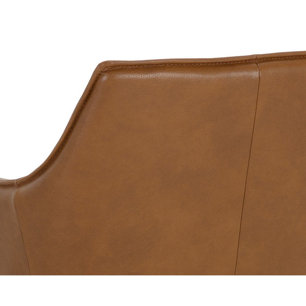 Crosby Swivel Lounge Chair - Missouri Cognac Leather