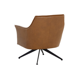 Crosby Swivel Lounge Chair - Missouri Cognac Leather