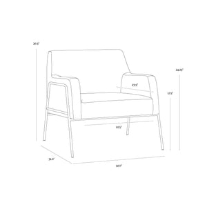 Cybil Lounge Chair - Dove Cream