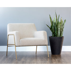 Cybil Lounge Chair - Dove Cream