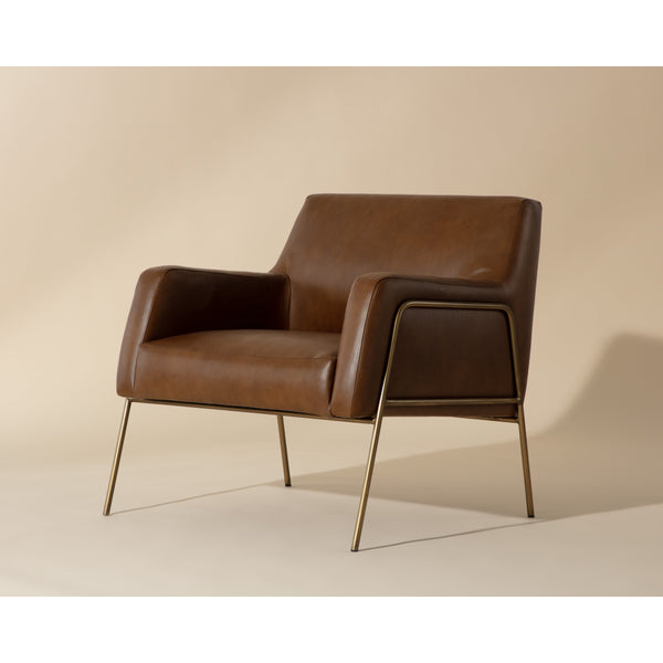Cybil Lounge Chair - Vintage Caramel Leather
