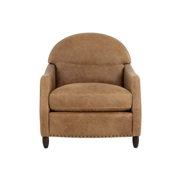 Cynthia Lounge Chair - Camel Leather