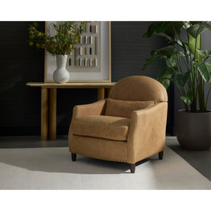 Cynthia Lounge Chair - Camel Leather