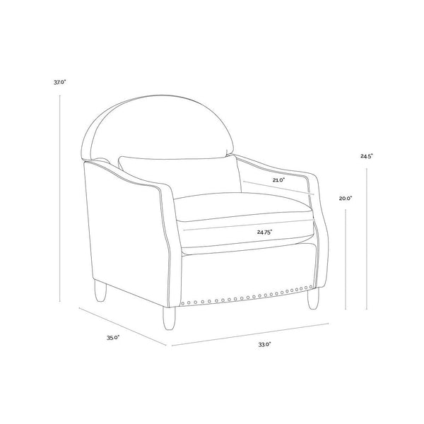 Cynthia Lounge Chair - Camel Leather