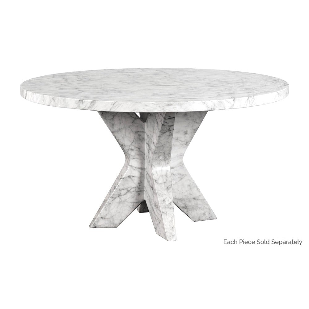 Cypher Dining Table Top - Marble Look - White - 55"