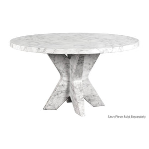 Cypher Dining Table Top - Marble Look - White - 55"