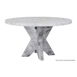Cypher Dining Table Top - Marble Look - White - 55"