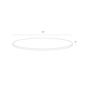 Cypher Dining Table Top - Wood - White Ceruse - 55"