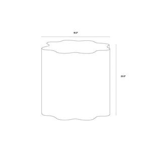 Dahlia End Table - Stainless Steel