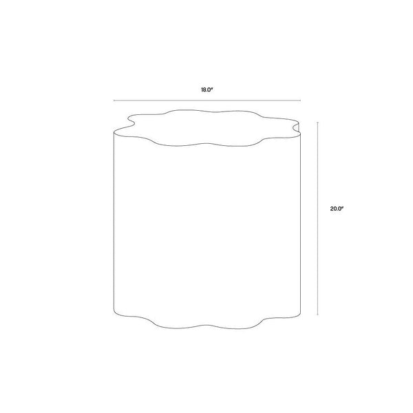 Dahlia End Table - Stainless Steel