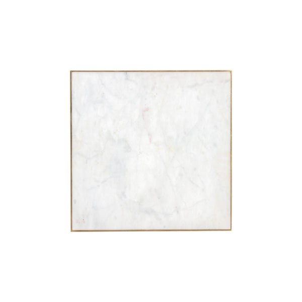 Daines End Table - White Marble