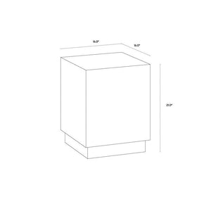 Daines End Table - White Marble