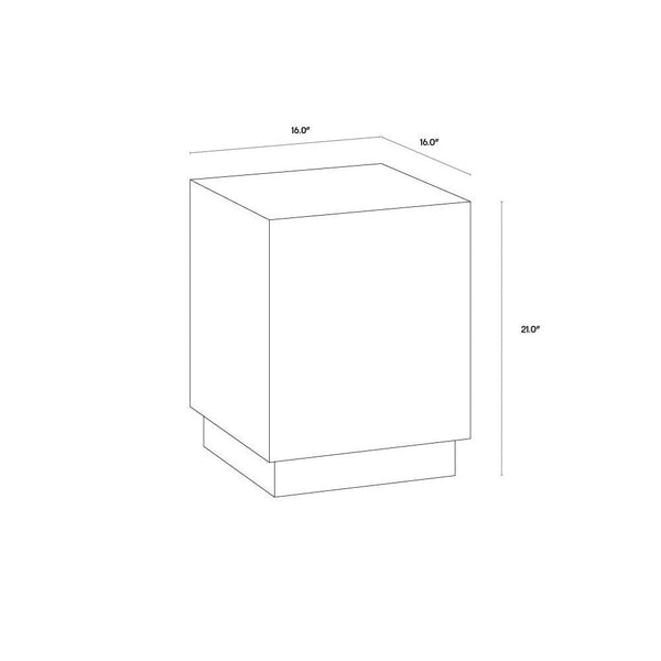 Daines End Table - White Marble