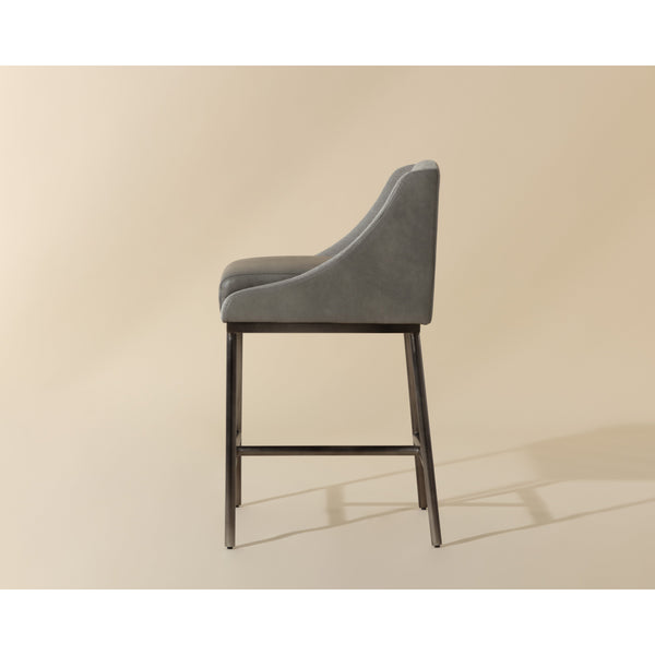 Dalary Counter Stool - Bravo Metal / Polo Club Stone