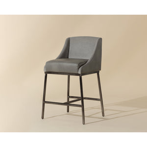 Dalary Counter Stool - Bravo Metal / Polo Club Stone