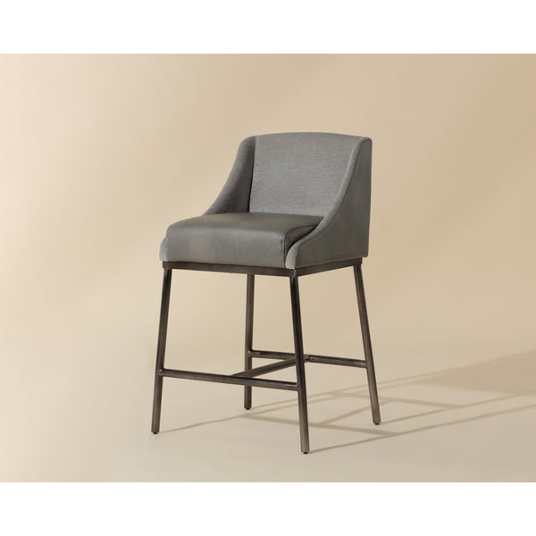 Dalary Counter Stool - Bravo Metal / Polo Club Stone